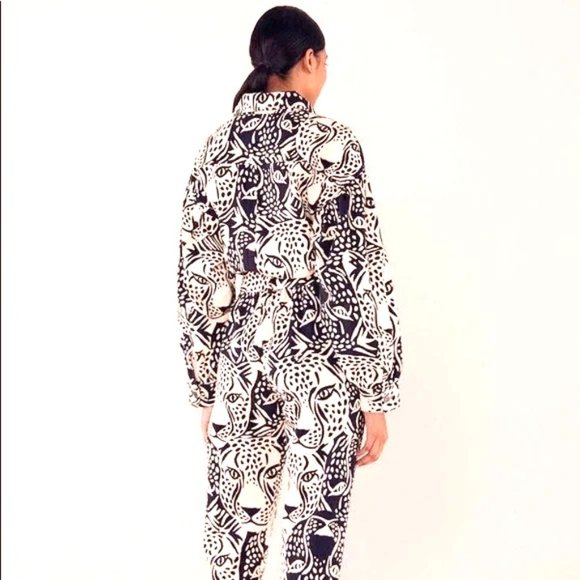 FARM Rio Midnight Leopard Belt Canvas Jumpsuit - Picture 6 of 16